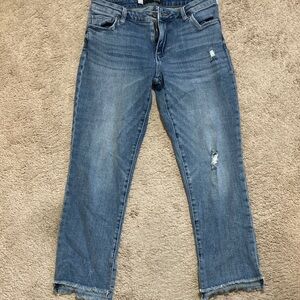 Kut from the Kloth Catherine Boyfriend Distressed Jeans Size 4